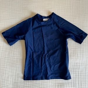 Minnow Swim Unisex Navy Short Sleeved Rashguard Size 5/6T